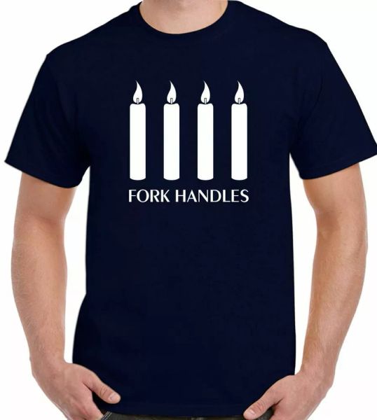 

Fork Handles T-Shirt Four Candles the two ronnies Funny Mens, White;black
