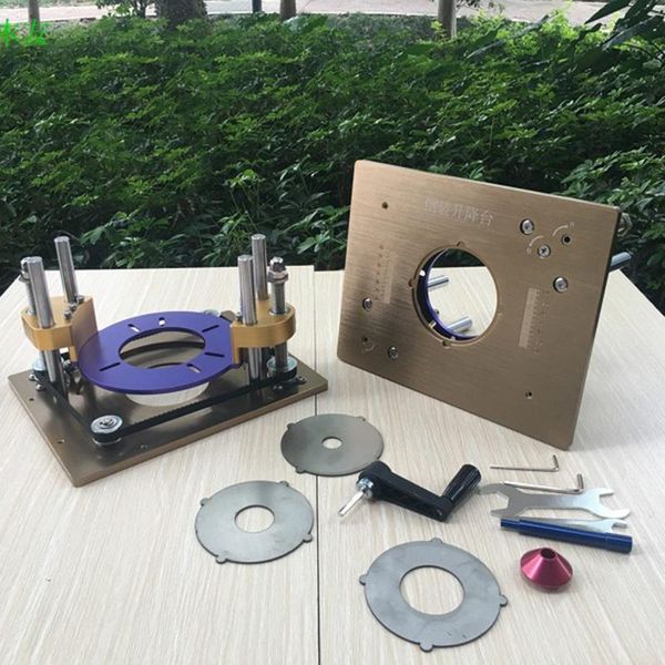 

professional hand tool sets woodworking lift flip engraving machine electric wood milling trimming router insert plate for work bench