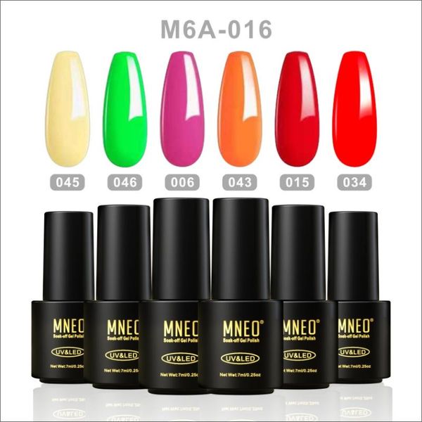

nail gel neon polish set 6 pcs bright vibrant colors coat uv varnish all for nails manicure pastel soak off nailart enamels, Red;pink
