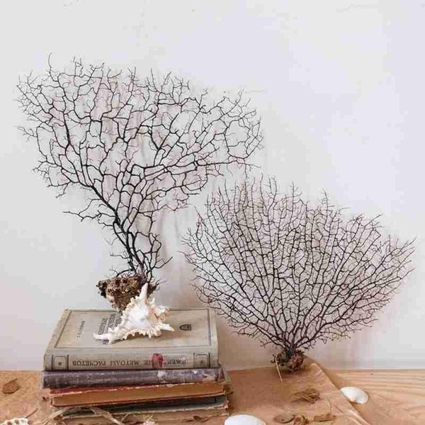 

novelty items natural conch shell sea willow iron tree coral branches red aquarium fish tank microlandscape decoration