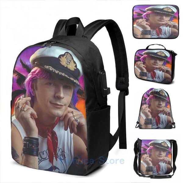

backpack funny graphic print renaud usb charge men school bags women bag travel laptop