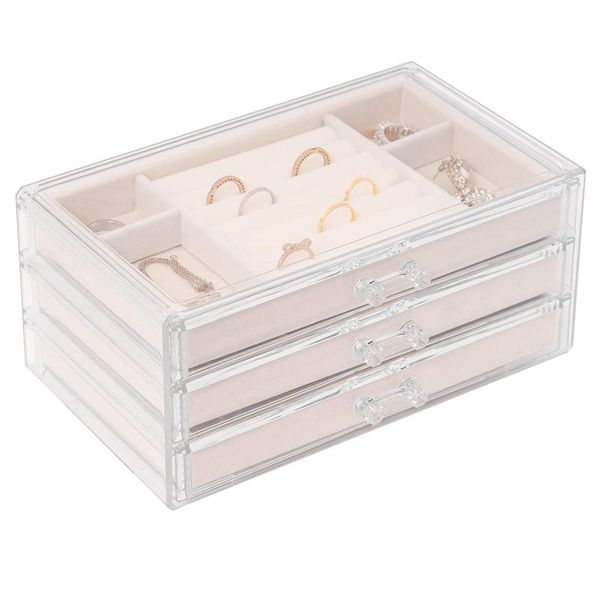 

portable makeup organizer storage box make up cosmetic organizers saving space deskdrawers type boxes & bins