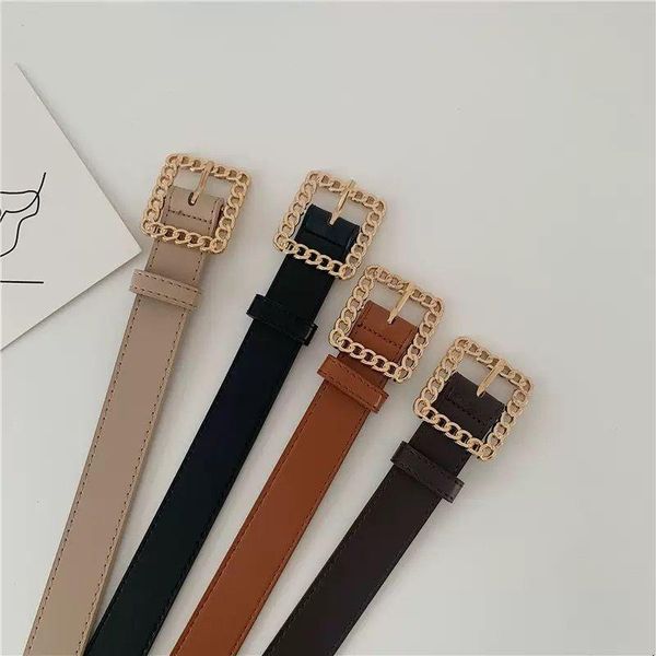 

fashion single product belt women 's korean twist loop design casual belts, Black;brown