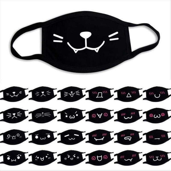 

black personal exprsion mask lovely mask pure cotton funny printing mask dustproof blank maskhigh quality