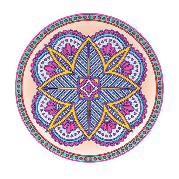 

mats & pads thickened silicone heat insulation pad retro floral pattern round high temperature resistant household anti-scalding @ls