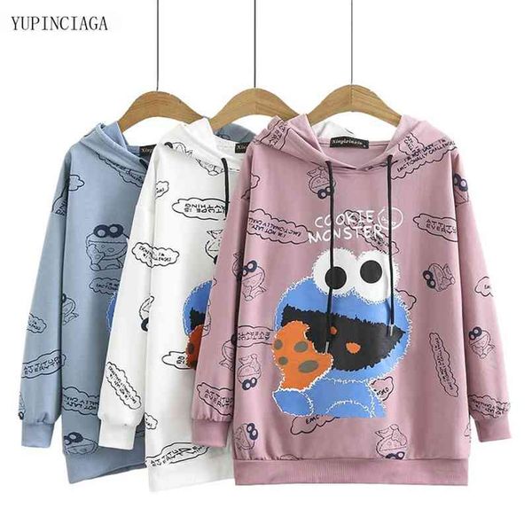 

oversize 4xl women hooded sweatshirts summer cartoon letter print loose harajuku hoodies female casual pullovers 2113561 210813, Black