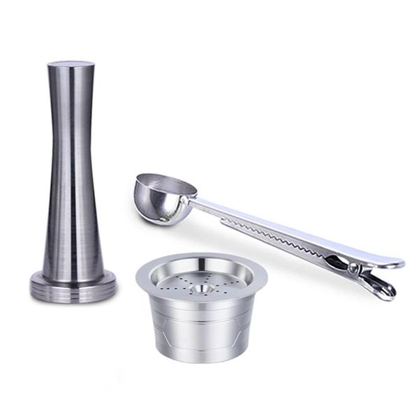 

coffee filters 3pcs reusable filter cup baskets for verismo /kfee /cbtl replacement pods powder hammer