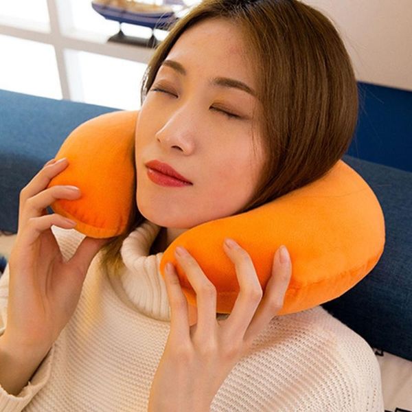 

pillow 30x28cm soft u-shaped neck protection office nap cushion travel w3jc