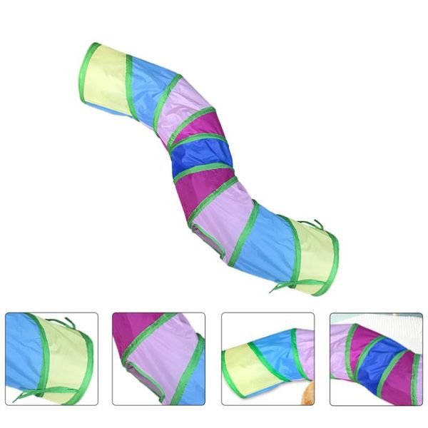 

cat toys 1pc s-curved tunnel pet plaything folding teasing
