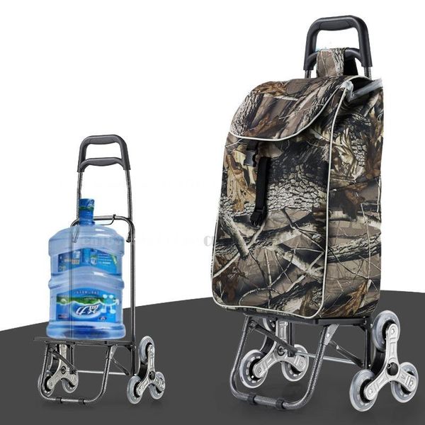 

storage bags household shopping cart for climbing stairs waterproof wear-resistant stainless steel crystal wheel trolley strong load-bearing