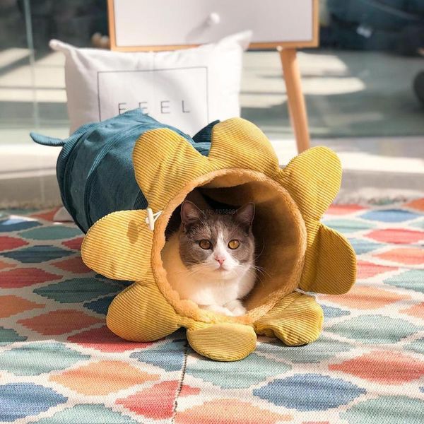 

cat beds & furniture cute folding vegetable shape warm pet tunnel dogs nest cats toy