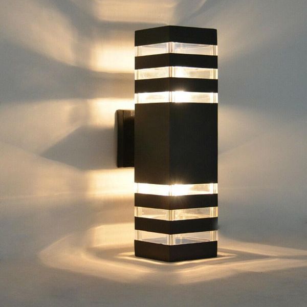 

outdoor led exterior wall light sconce waterproof up down dual head lamp lamps