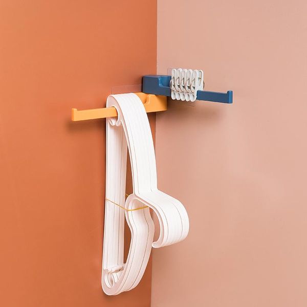 

hooks & rails hanger storage rack wall-mounted 2-layer large capacity rotatable waterproof punch-tool household eseential tools