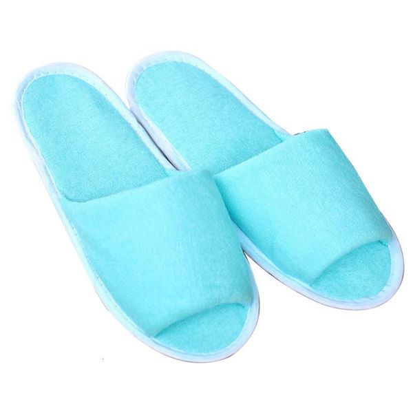 

men women soft spa guest with storage bag solid non disposable portable foldable breathable travel house indoor slippers el, Black