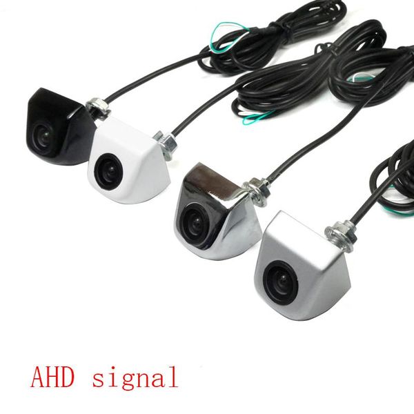 

car rear view cameras& parking sensors 4colors 720p ahd cvbs 180deg fisheye anti-fog backup camera night vision front side zinc alloy