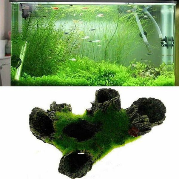 

decorations aquarium rock cave fish tank decoration imitation moss tree roots offers the natural environment feeling decor