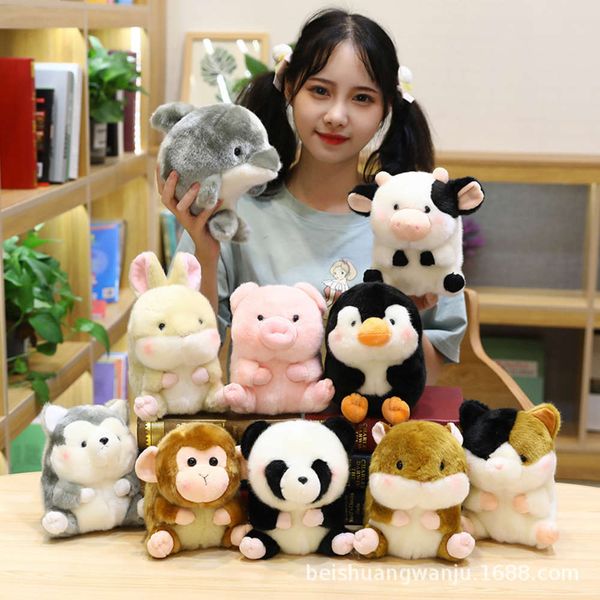 

ball long hair simulation rabbit doll animal pendant hamster cow plush toy gift, Blue