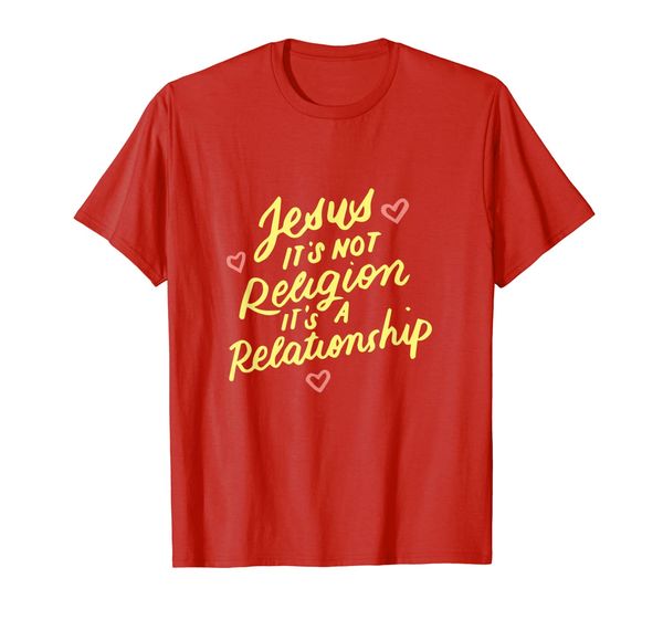 

jesus it's not religion it's a relationship, christian gifts t-shirt, White;black