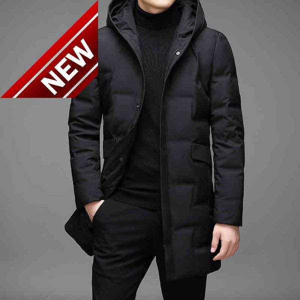 

2021 new arrival winter 90% white duck down casual hooded jackets men,men' warm parkas plus-size m-4xl, Black