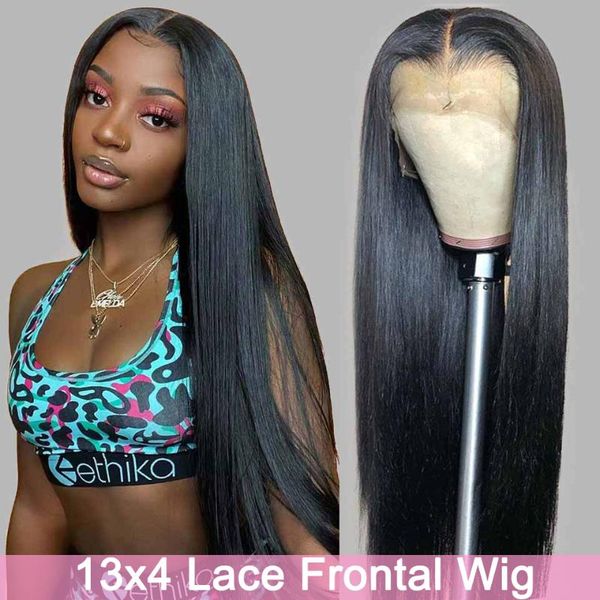 

lace wigs straight front wig human hair frontal brazilian 13x4 transparent, Black;brown