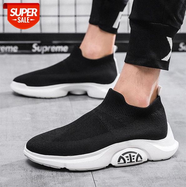 

men's shoes 2019 net pedal flying knit socks breathable casual single #cn5t