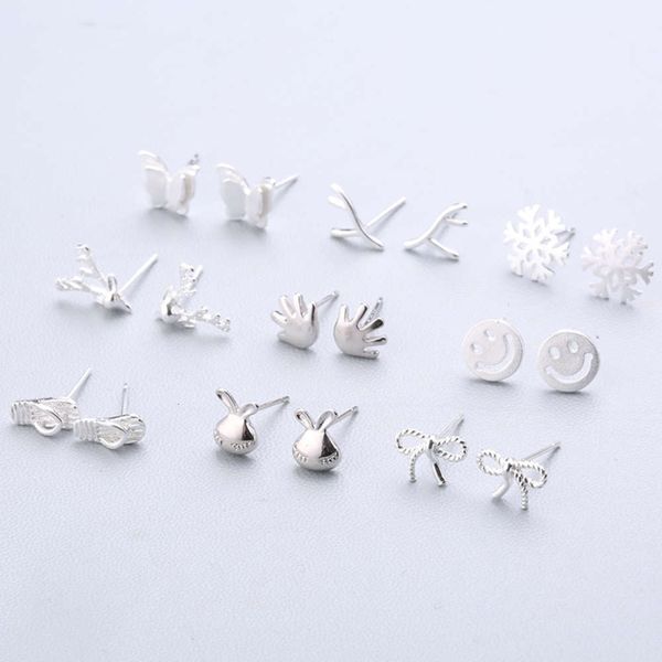 

temperament simple little allergic earrings female