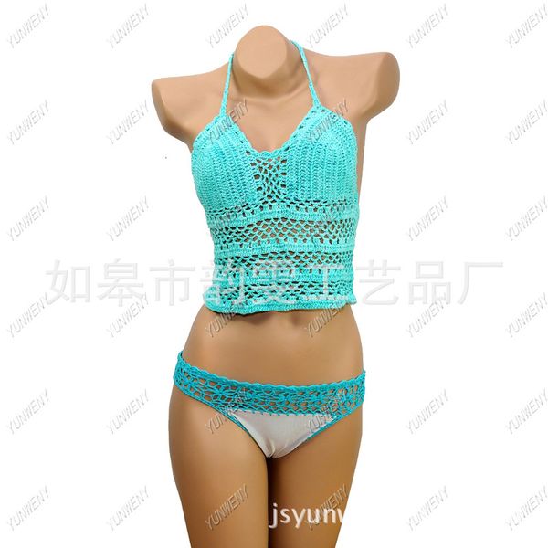 

all cotton hand hook hollow bikini bohemian halter vest knitting, White;black