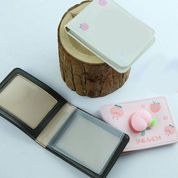 

card holders cartoon cute case 3d peach driving license leather documents business id pass certificate folder wallet, Brown;gray