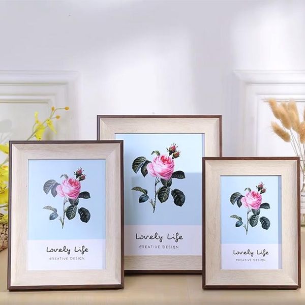 

frames 1pc wood po frame modern simple home bedroom wall decor display for desk office ornaments 5/6/7/8/10/12 inch