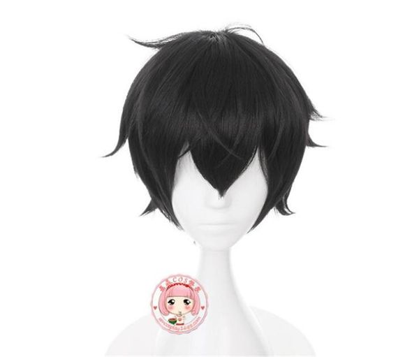 

party masks tate no yuusha nariagari cosplay hair naofumi iwatani short the rising of shield hero black wig c091