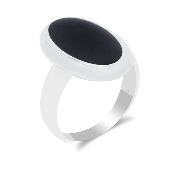 

cluster rings black oval enamel women ring 925 sterling silver classic elegant simple design for lover wedding band party jewelry, Golden;silver