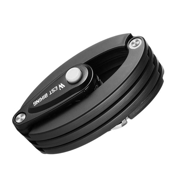 

bike locks 1pc folding lock portable foldable accessory (black)