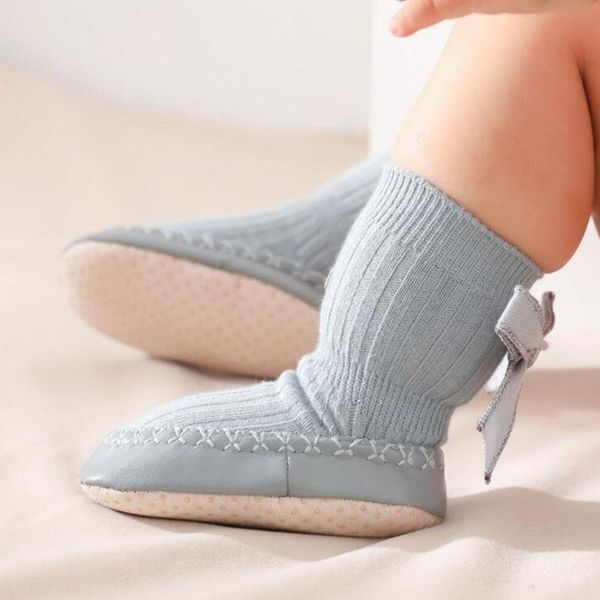 

socks baby shoes non-slip long for toddler kids boys girls sock winter autumn infant cotton floor, Pink;yellow