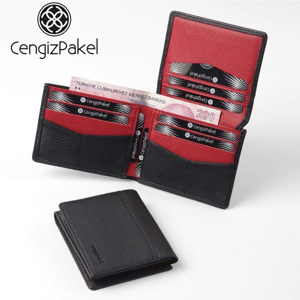 

wallet men ultra-male genuine leather small credit business card holders vintage purses wallets, Red;black