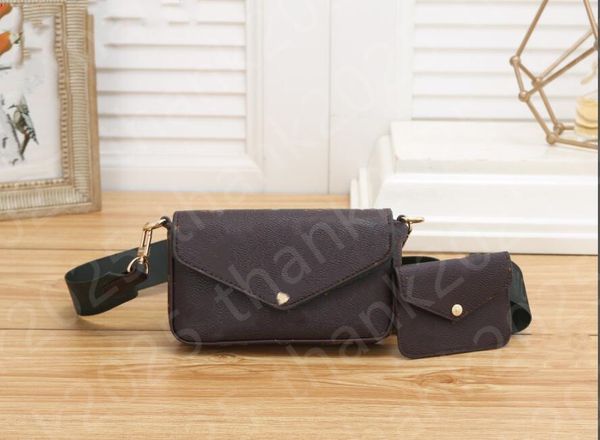 

women and men district messenger bag 2pcs/set shoulder handbag women cross body bag fashion real leathe shoulder bag cross body bags 7141-1