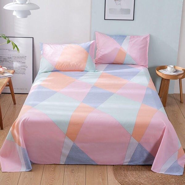 

sheets & sets bed sheet+2pcs cases 2021 pattern decor home textile bedding coverlet flat sheet flower cover
