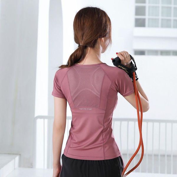 

yoga outfit summer sports women's t-shirt short-sleeved breathable quick-drying stretch tight-fitting running fitness training wear