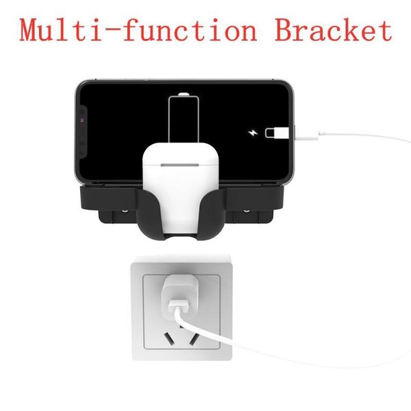 

multi-function bracket, for 1/2 earphone wall mount supports mobile phone/tablet storage cell phone mounts & holders