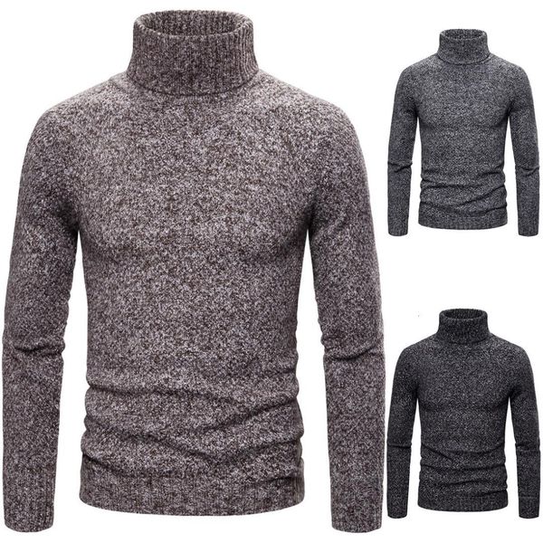 

men's casual autumn and winter solid high lapel pullover new large knitting sweater mens cable knit, White;black