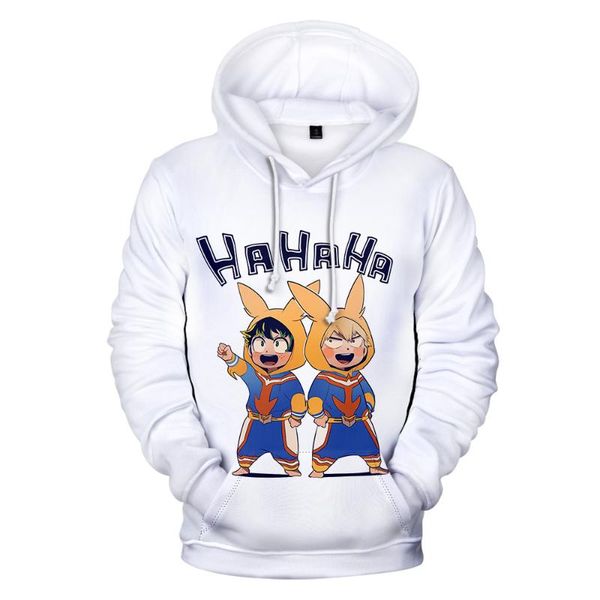 

men's hoodies & sweatshirts my hero academia hoodie autumn winter men women harajuku 3d print sweatshirt streetwear pullover casual war, Black