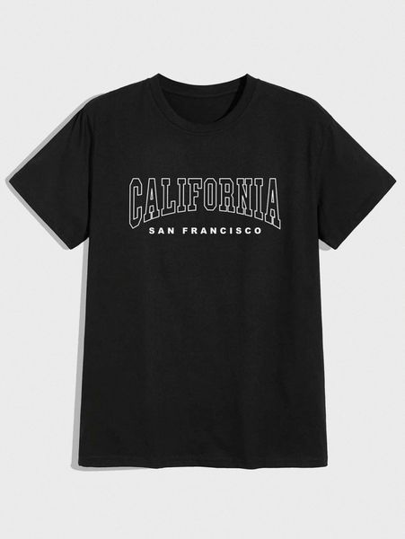 

romwe guys letter graphic tee o0bo#, White;black