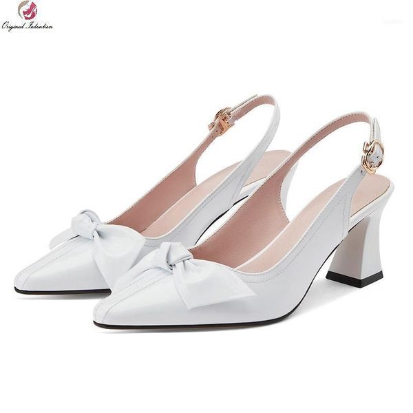 

sandals plus size 33-45 women's fashion slingbacks patent chunky heels back strap women shoes party office lady shoes11, Black