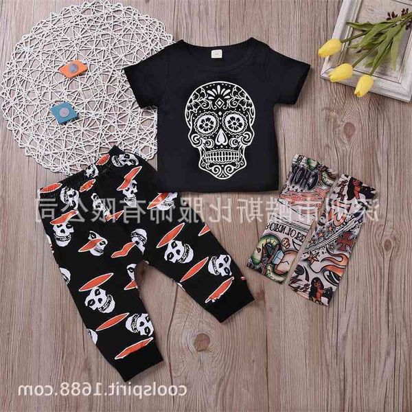 

wear ins skull children's + pants cool tattoo gloves three piece set