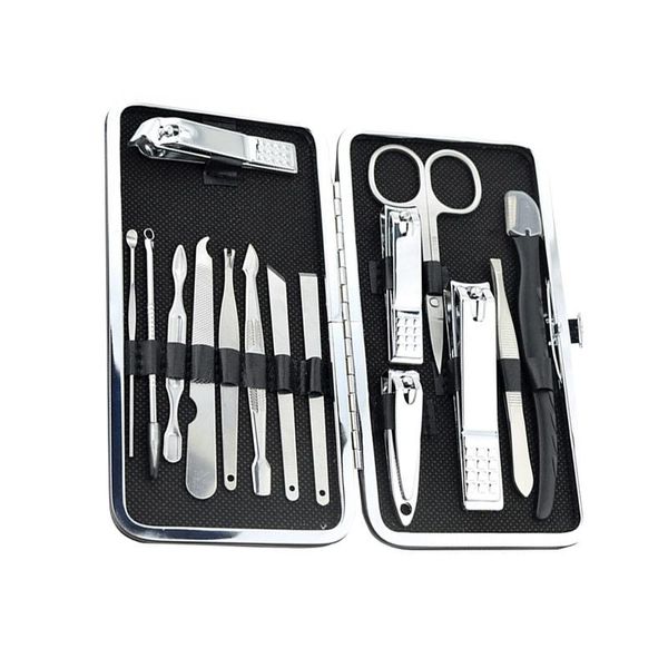 

nail art kits 15-piece pedicure manicure set stainless steel keratin scissors clippers tweezers