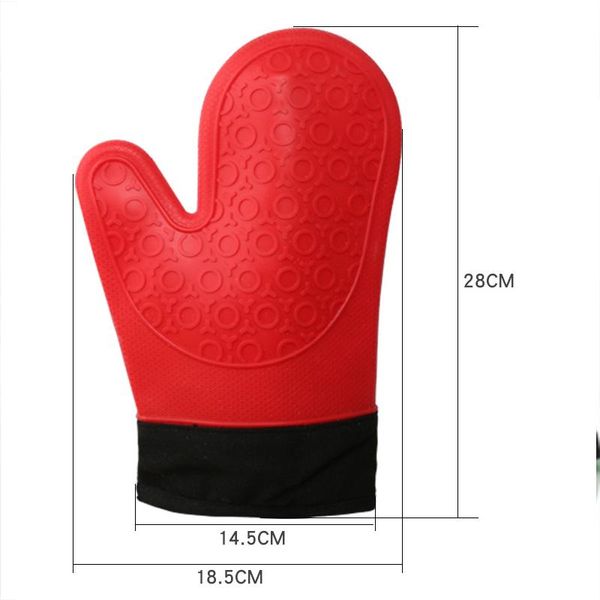 

oven mitts 5color grade thick heat resistant silicone glove diy cake baking kitchen barbecue cooking mibbq grill gloves