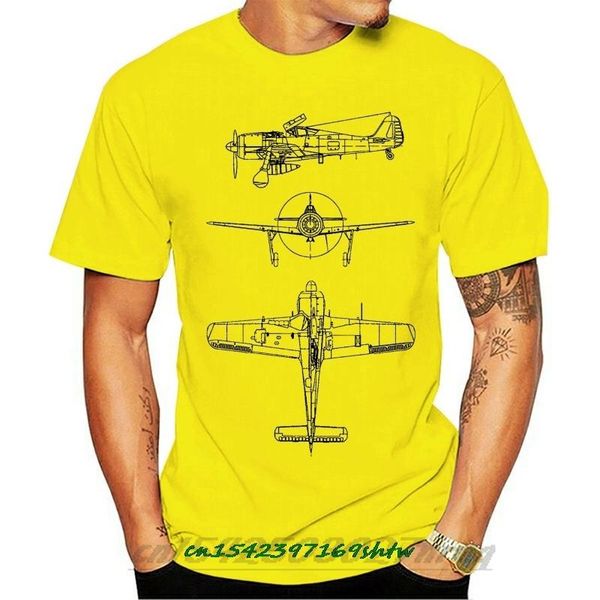 

men's t-shirts men brand famous clothing t-shirt focke wulf fw 190 drawing mens plane aircraft airplane war tee shirt making casual, White;black