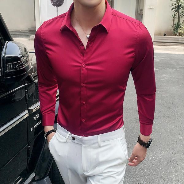 

men's casual shirts fashion style hawaiian slim fit shirt male long sleeve england wind white cotton camisa masculina s-3xl s3d7, White;black