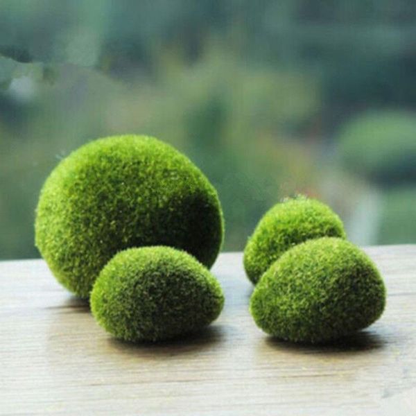 

garden decorations synthetic resin green moss ball 3size marimo aquarium plant cladophora underwater fish tank ornament