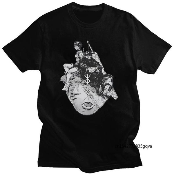 

men's t-shirts vintage shirt berserk costume men harajuku tshirts cute japan style funny male anime cartoon clothing, White;black