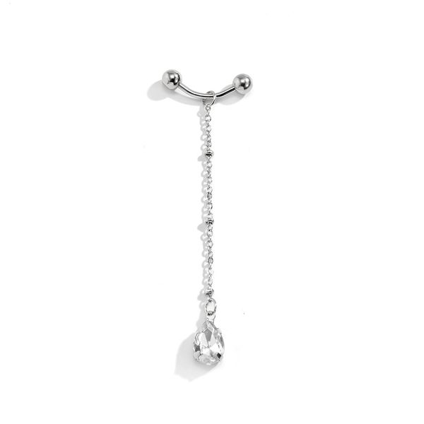 

personalized punk fashion flowing water diamond tassel eyebrow nail female simple ball pendant puncture accessories